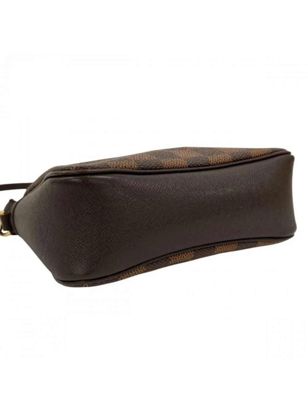 Louis Vuitton Handbag Trousse Makeup Pouch Damier Canvas Brown Gold